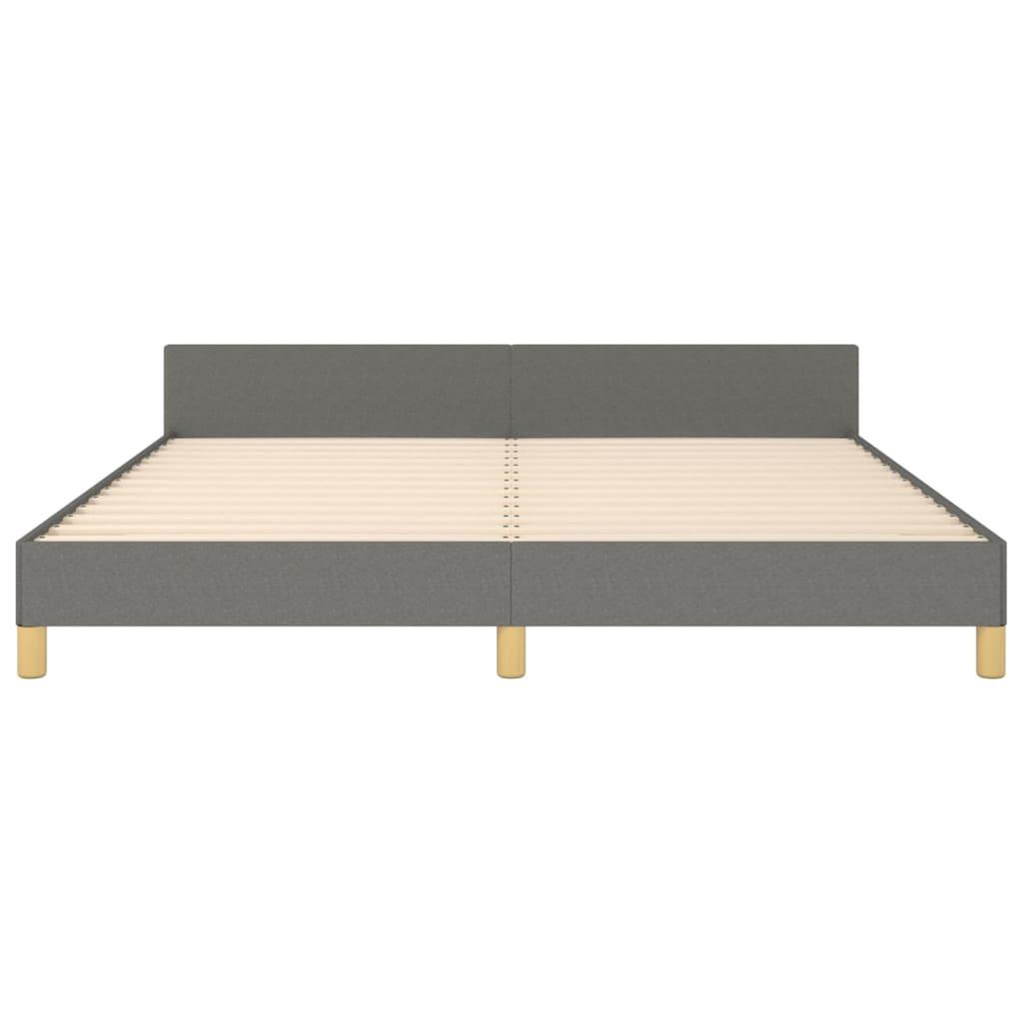 Voir la diapositive 5 : VIDAXL Cadre de lit sans matelas gris fonce 160x200 cm tissu