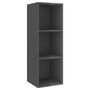 Voir la diapositive 4 : VIDAXL Ensemble de meubles TV 3 pcs Gris brillant Bois d'ingenierie
