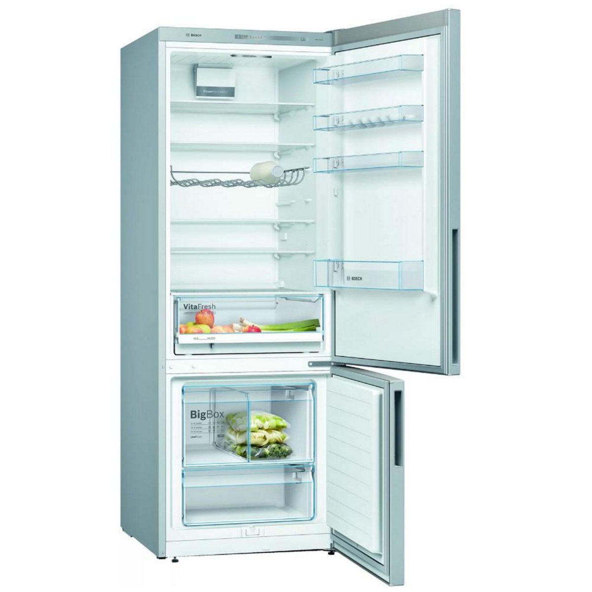 BOSCH Réfrigérateur combiné 70cm 500l brassé inox - kgv58vleas