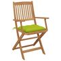Voir la diapositive 3 : VIDAXL Chaises pliables de jardin lot de 8 avec coussins Bois d'acacia