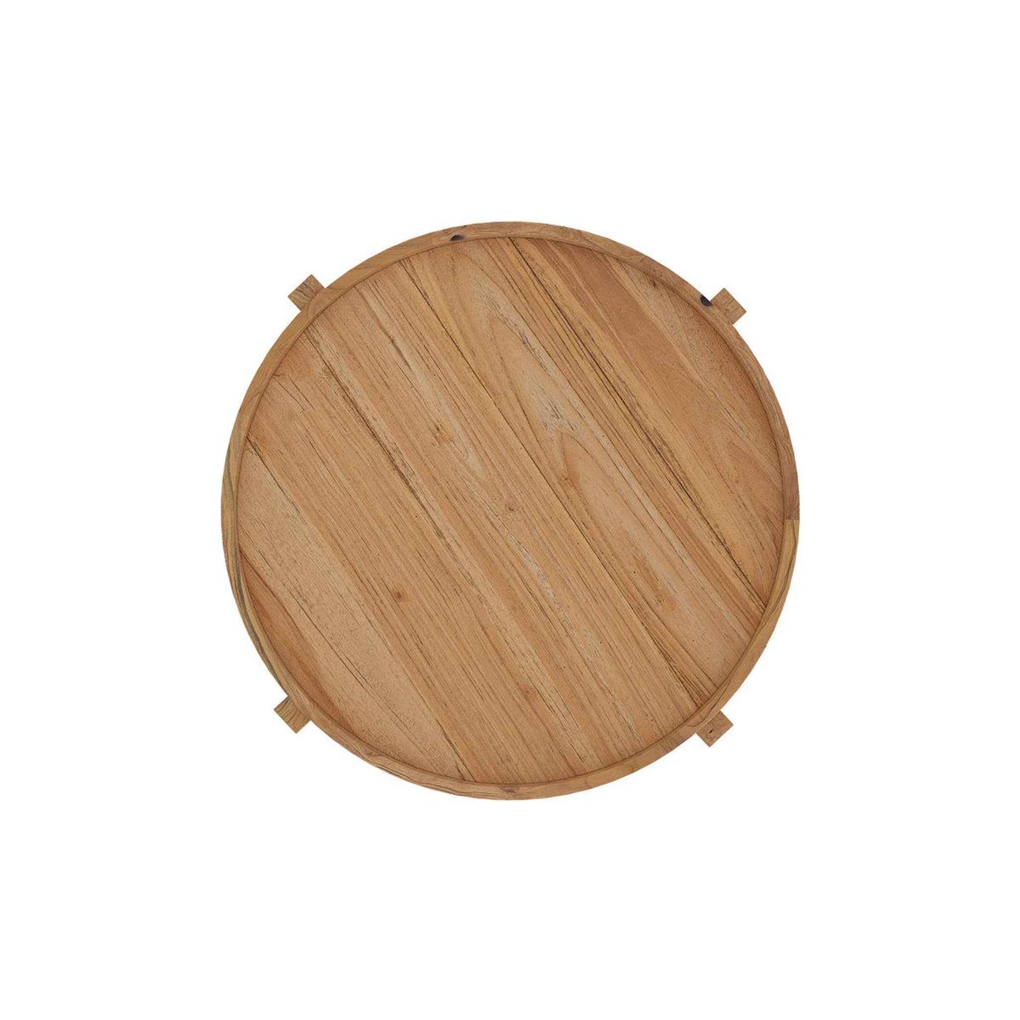 Voir la diapositive 6 : MAISON PAVANE Table basse ronde en bois de teck recyclé d70 cm-kouma