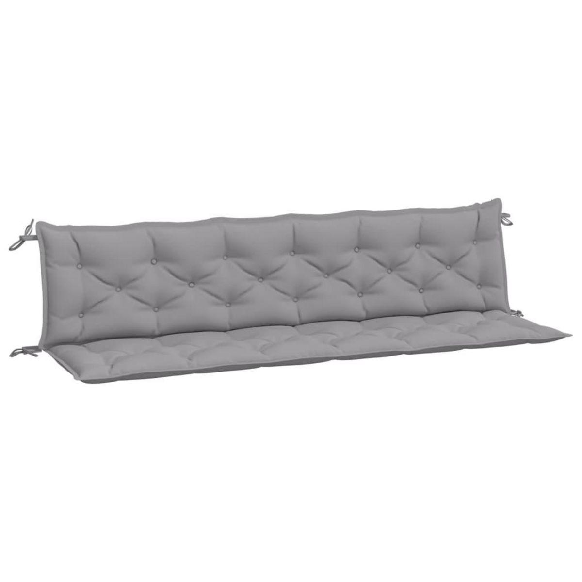 VIDAXL Coussins de banc jardin lot de 2 gris 200x50x7 cm tissu Oxford