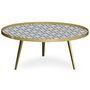 Voir la diapositive 2 : Paris Prix Table Basse à Rebord 1 Cover  Losanges  90cm Or
