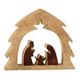 Voir la diapositive 1 : Paris Prix Crèche Sapin en Bois  Ajourée  27cm Marron & Naturel