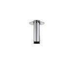 CENTRALE BRICO Pied table basse cylindrique réglable, Ht.De 20 à 23 cm acier brossé gri