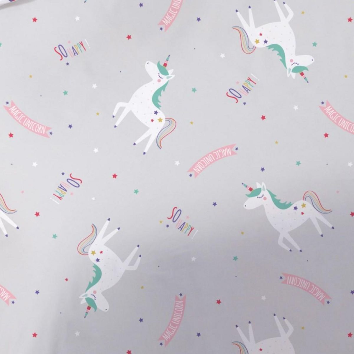 Dourev Housse de couette 140x200 MAGIC UNICORN + 1 taie