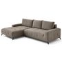 Voir la diapositive 3 : BEST MOBILIER Rimini - canapé d'angle gauche 4 places convertible avec coffre en tissu texturé