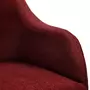 VIDAXL Chaises de salle a manger 6 pcs Rouge bordeaux Tissu