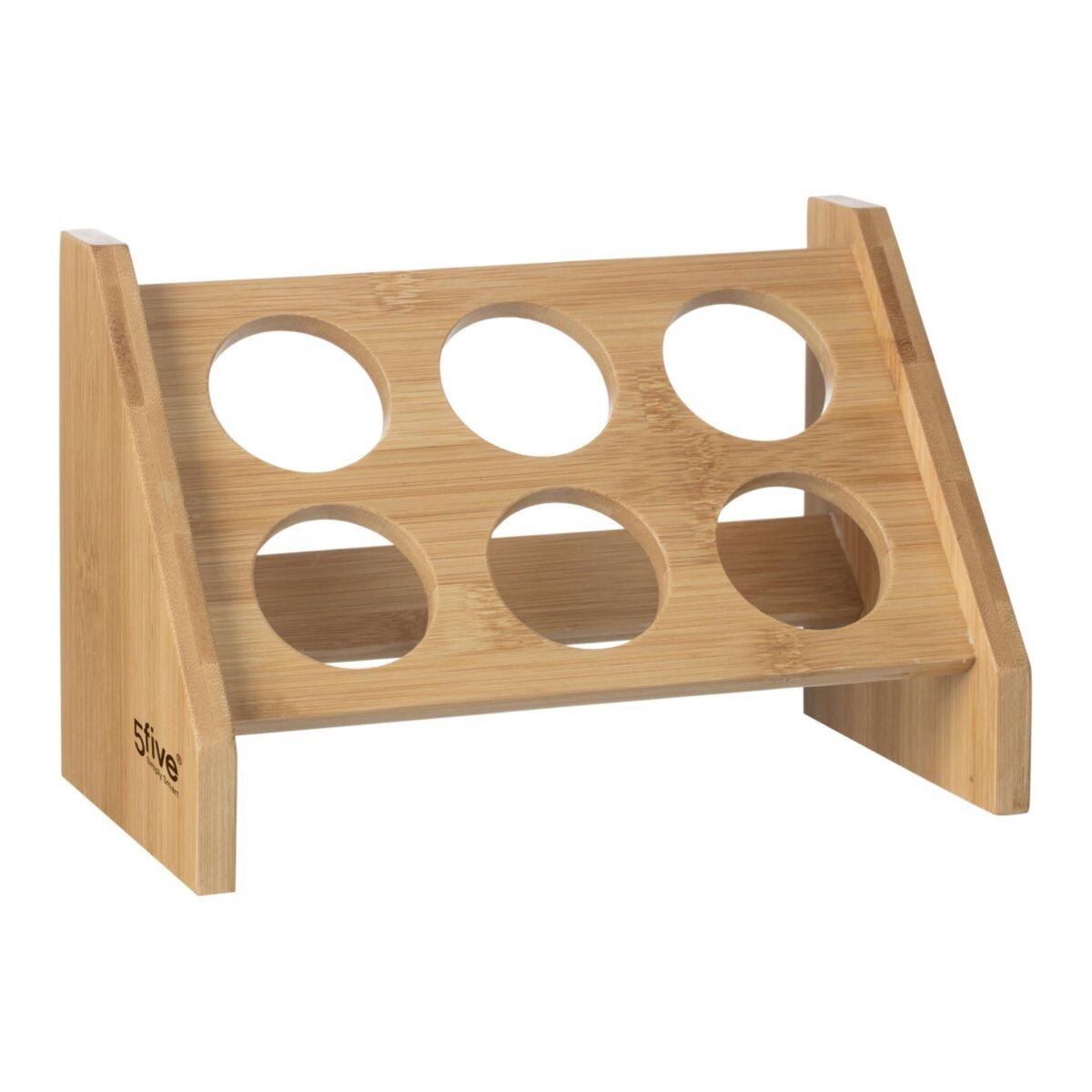 Etagère en bambou + 6 pots à épices