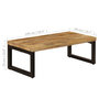 Voir la diapositive 6 : VIDAXL Table basse 100x50x35 cm Bois de manguier solide et acier