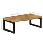 Voir la diapositive 6 : VIDAXL Table basse 100x50x35 cm Bois de manguier solide et acier