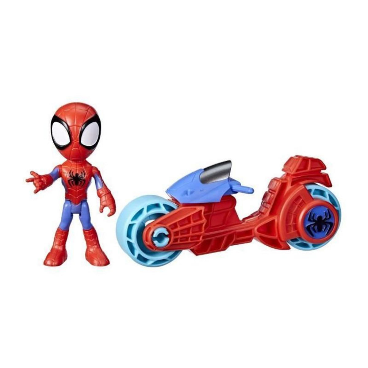 HASBRO Figurine Spidey avec moto, jouet préscolaire pour filles et garçons, Marvel Spidey et ses Amis Extraordinaires, a partir de 3
