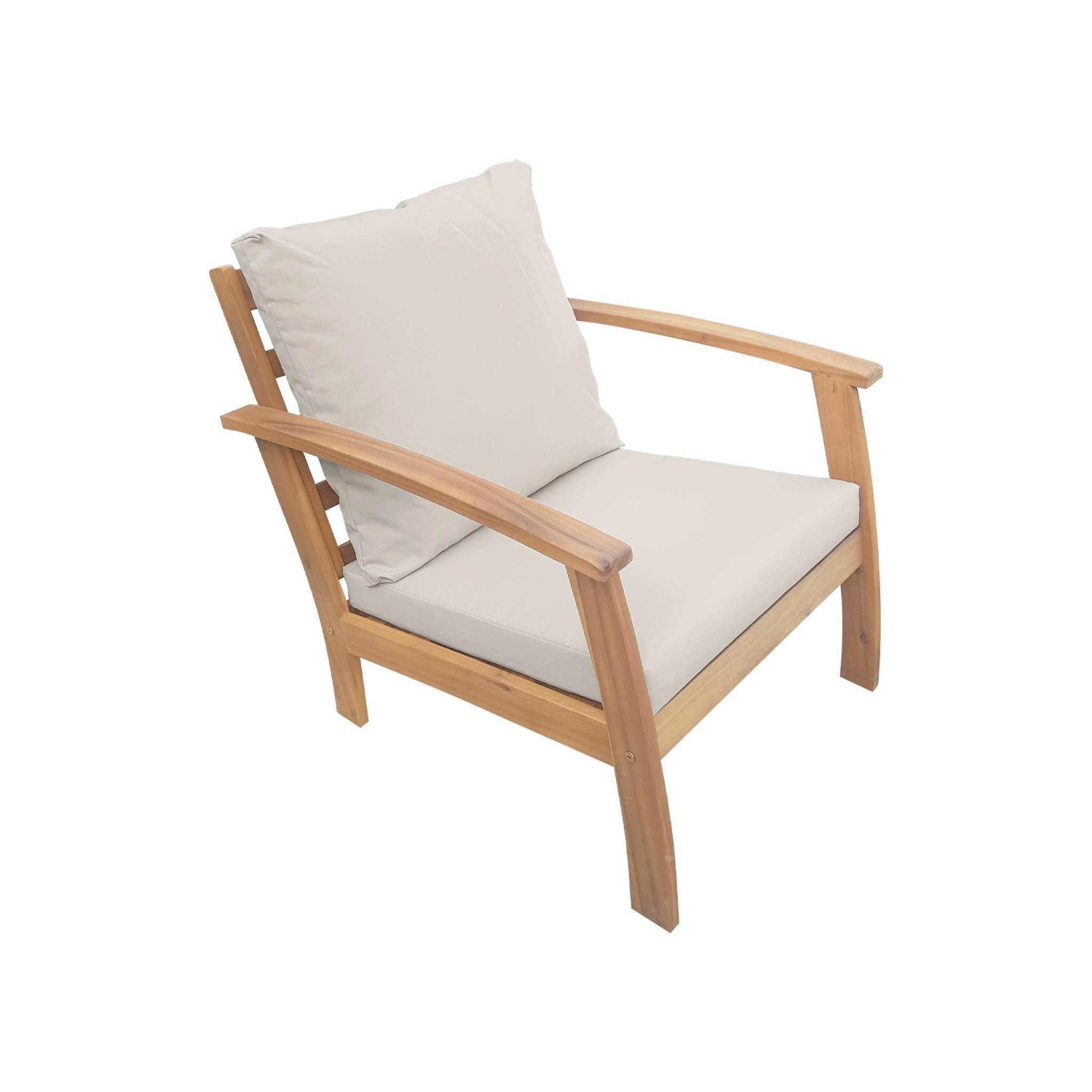 Voir la diapositive 6 : SWEEEK Salon de jardin en bois 4 places - Ushuaïa - Canapé, fauteuils et table basse en acacia, design