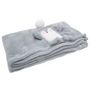 Voir la diapositive 2 : Babycalin Couverture flanelle polaire 75 x 100 cm Pingouin gris