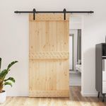 VIDAXL Porte coulissante et kit de quincaillerie 100x210 cm pin massif