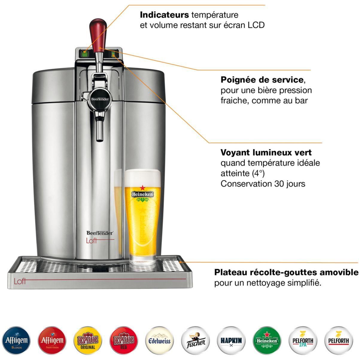 KRUPS Tireuse à bière VB700E Beertender Loft Silver