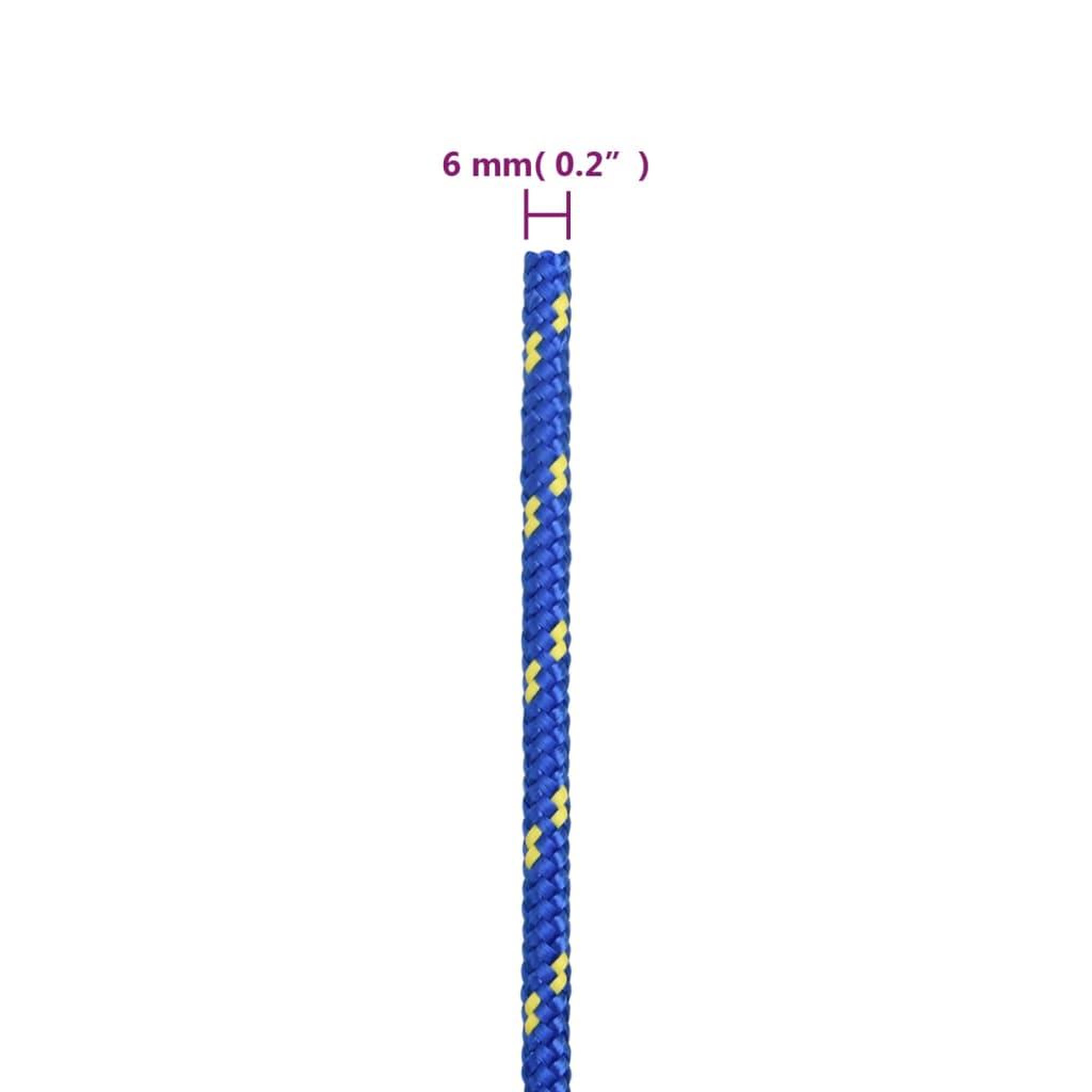 Voir la diapositive 6 : VIDAXL Corde de bateau Bleu 6 mm 50 m Polypropylene
