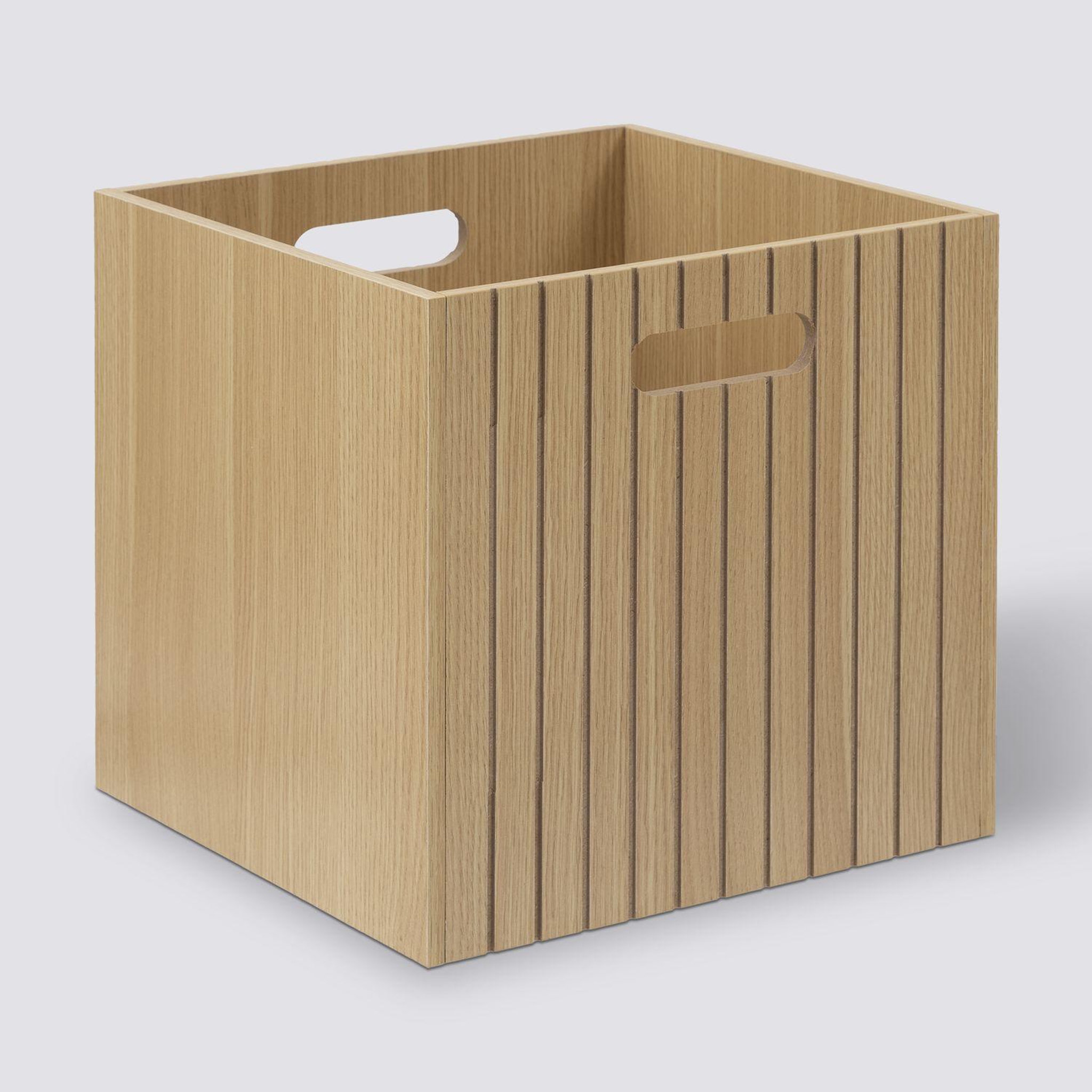 Voir la diapositive 5 : FIVE Boîte de rangement 31 x 31 en bois tasso - beige