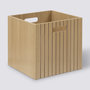 Voir la diapositive 5 : FIVE Boîte de rangement 31 x 31 en bois TASSO - Beige