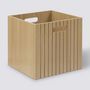 Voir la diapositive 5 : FIVE Boîte de rangement 31 x 31 en bois TASSO - Beige