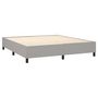 Voir la diapositive 4 : VIDAXL Sommier a lattes de lit avec matelas Gris clair 180x200cm Tissu