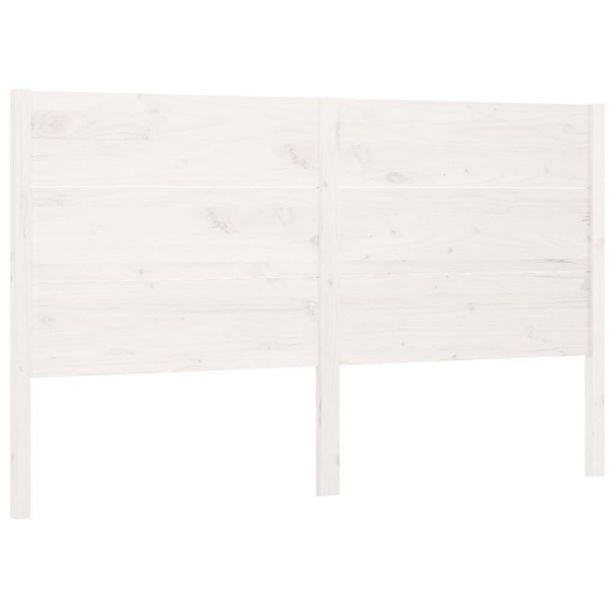 VIDAXL Tete de lit Blanc 206x4x100 cm Bois massif de pin