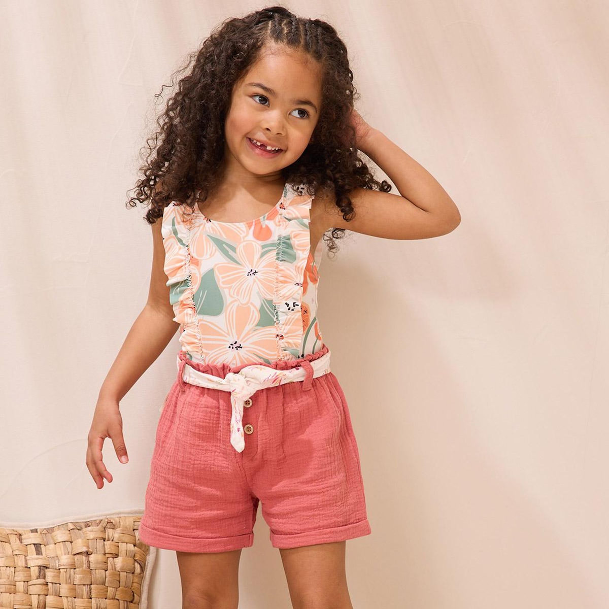 Petit Béguin Maillot de bain enfant 1 pièce Fleur