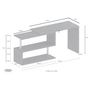 Voir la diapositive 9 : Bureau modulable droit ou d'angle 120/177cm ALTO