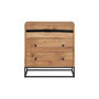 Voir la diapositive 1 : Rendez vous déco Commode en bois d'acacia et métal, 3 tiroirs-Alabama