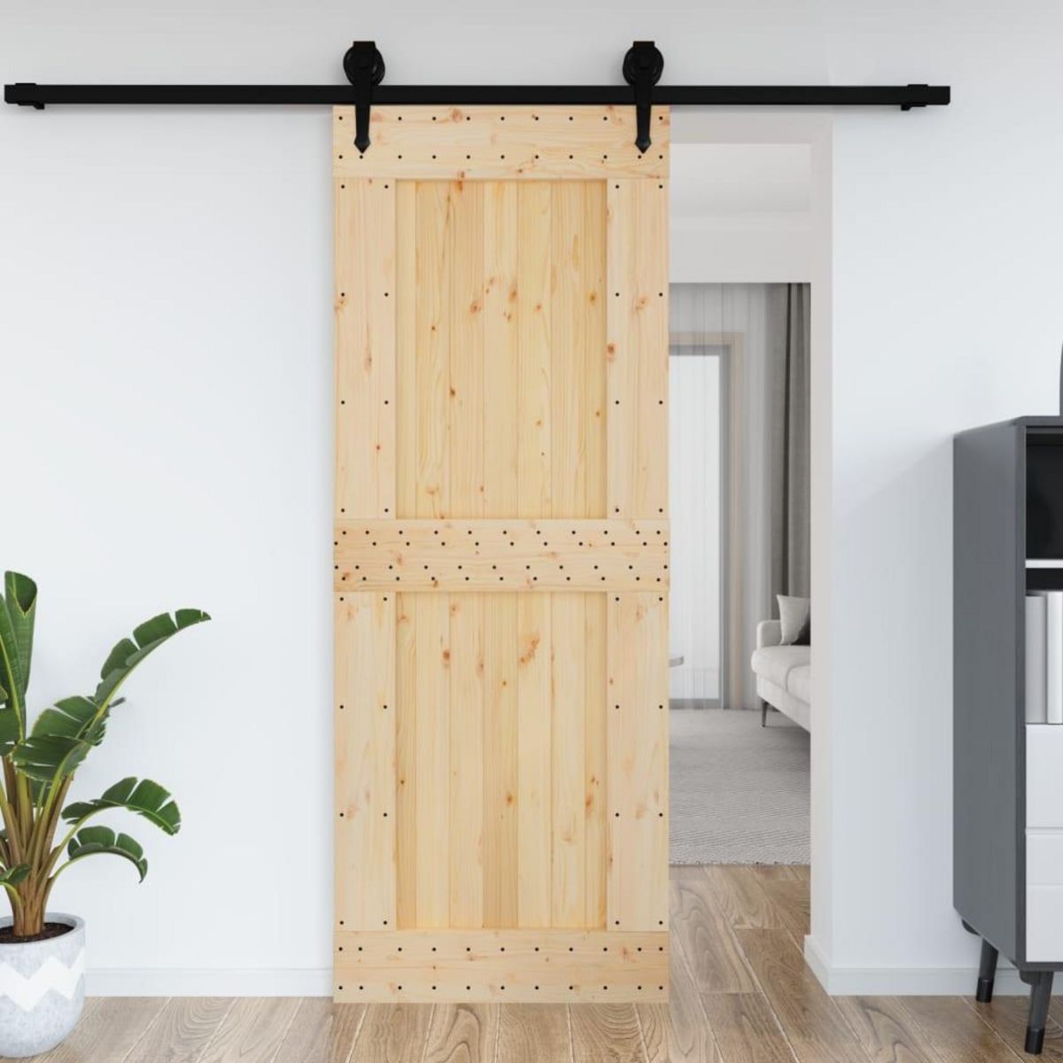 VIDAXL Porte NARVIK 85x210 cm bois massif de pin