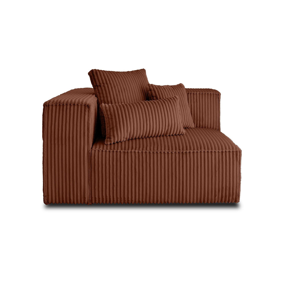 LISA DESIGN Colombine - module d'assise gauche - en velours côtelé grosses côtes