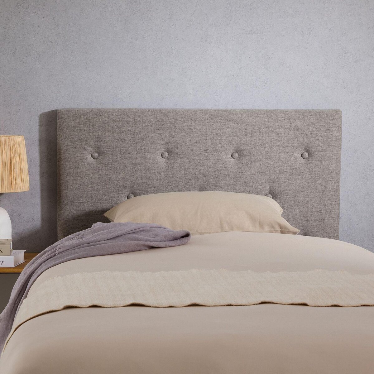 IDIMEX Tête de lit MAVELI 90 capitonnée sur pieds, en tissu