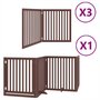 Voir la diapositive 2 : VIDAXL Barriere pour chien porte pliable 10 panneaux bois de peuplier