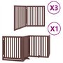 Voir la diapositive 2 : VIDAXL Barriere pour chien porte pliable 10 panneaux bois de peuplier