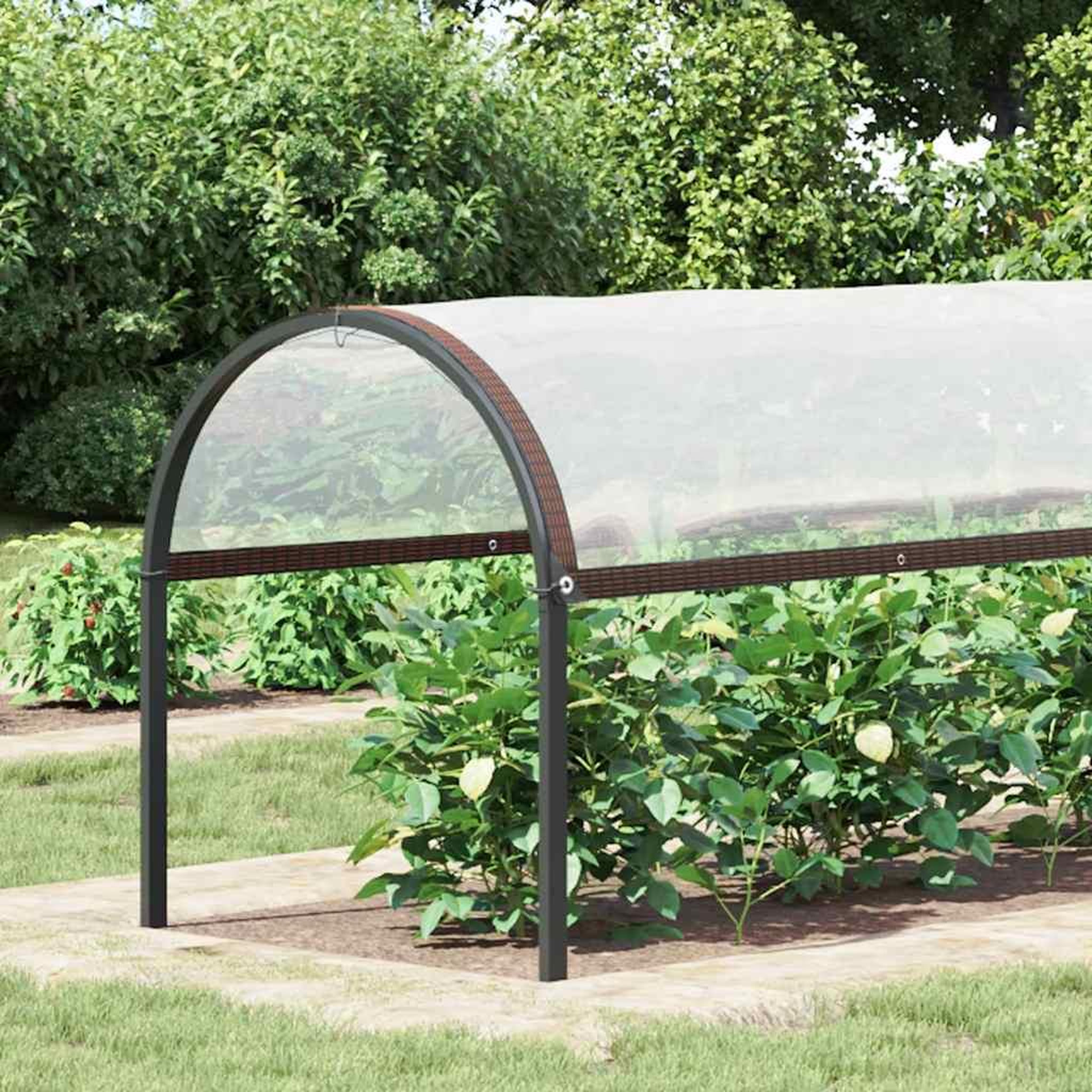 Voir la diapositive 2 : VIDAXL Housse de protection plantes avec œillets 2x5 m polyethylene