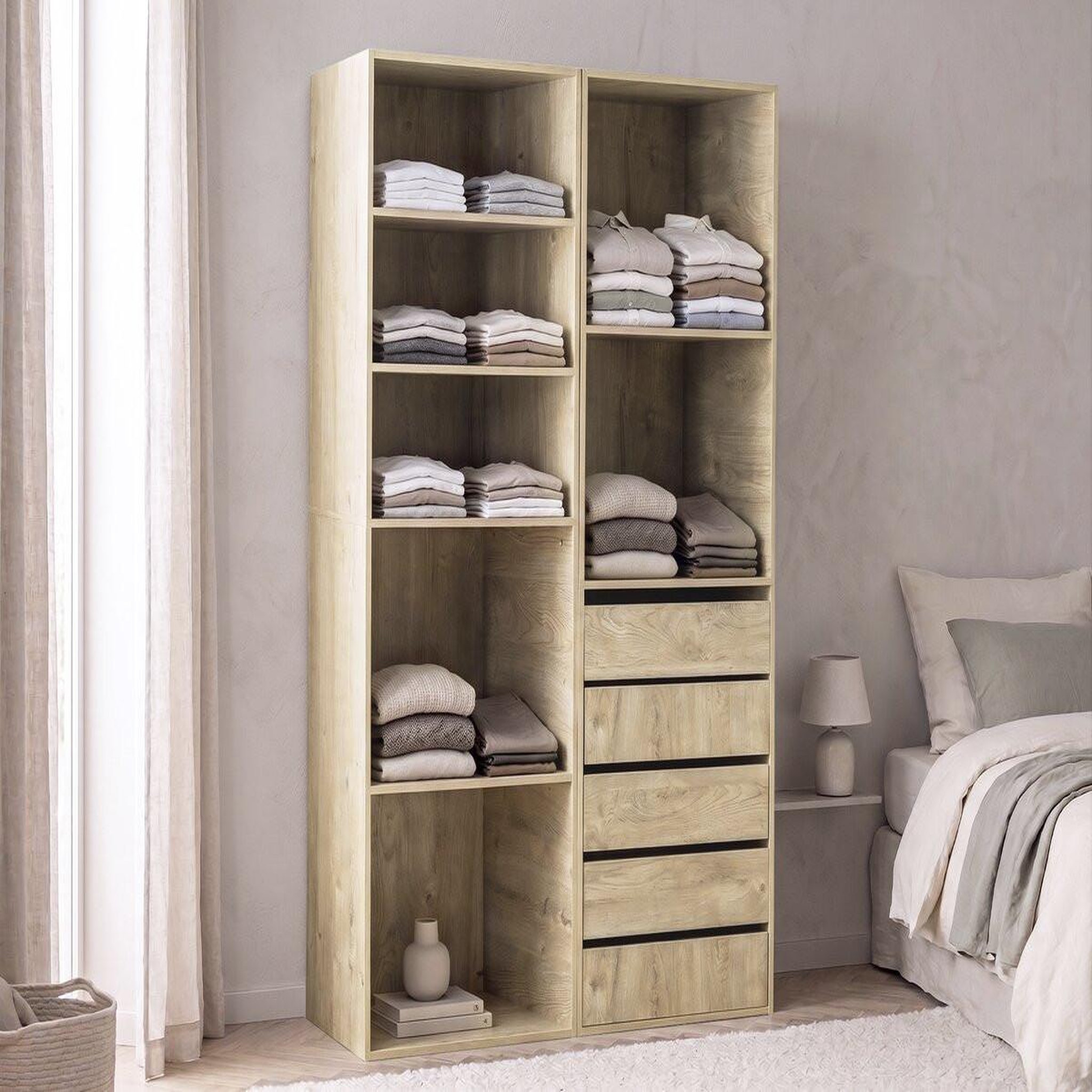 Voir la diapositive 2 : Habitat et Jardin Kit dressing   opéra   modulable - 2 éléments - beige