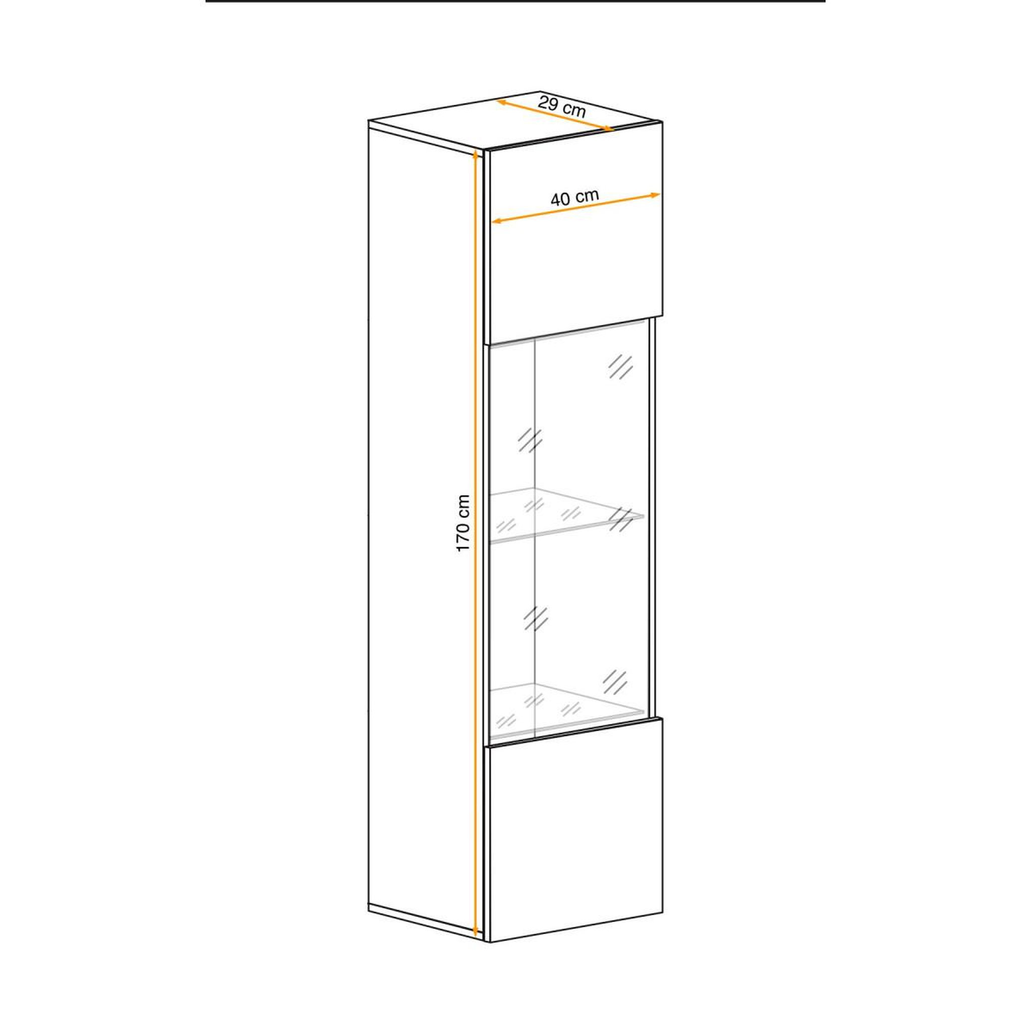 Voir la diapositive 3 : Paris Prix Vitrine led murale design  fly c3  170cm noir & blanc