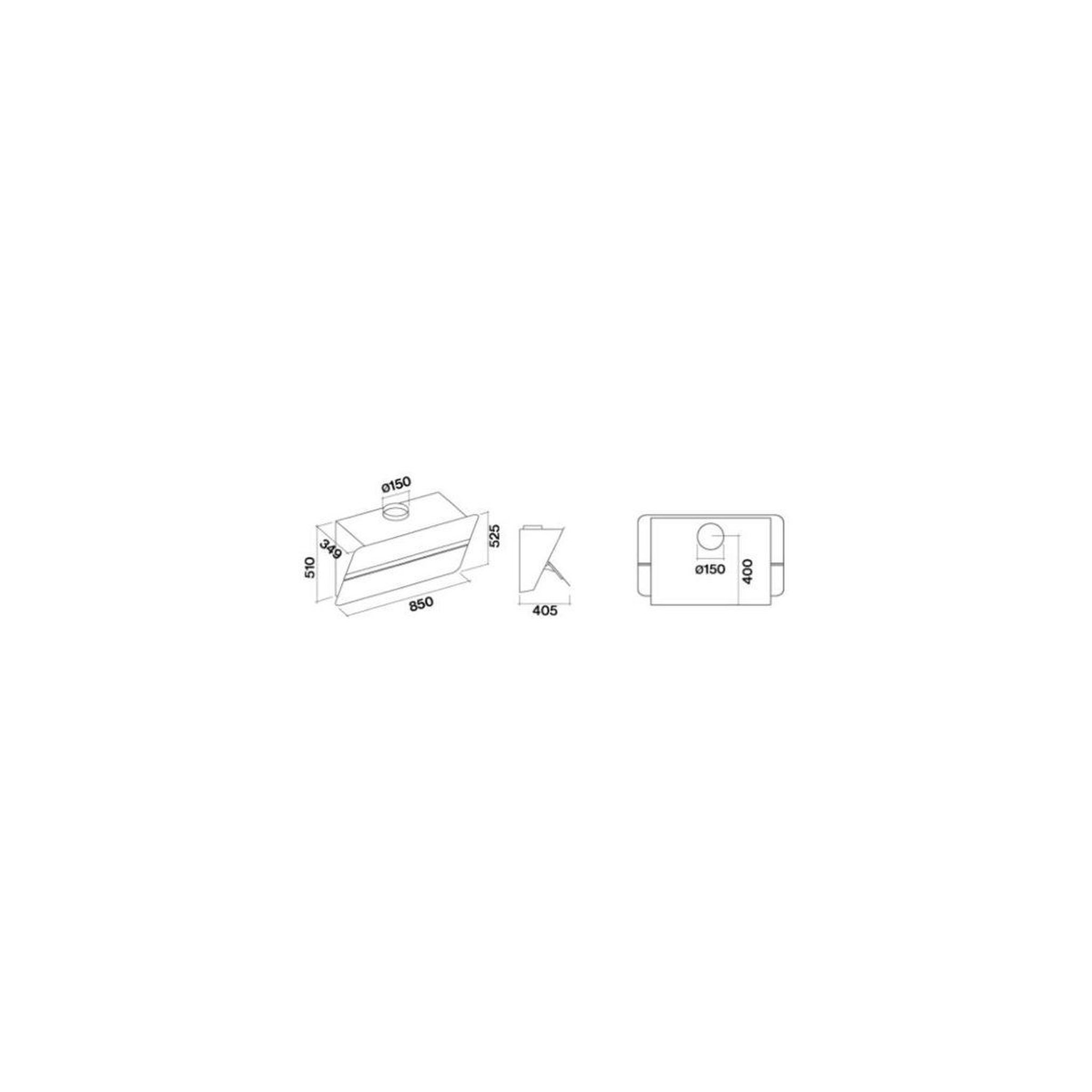 Voir la diapositive 5 : Falmec Hotte décorative murale FLIPPER 1410 Blanc