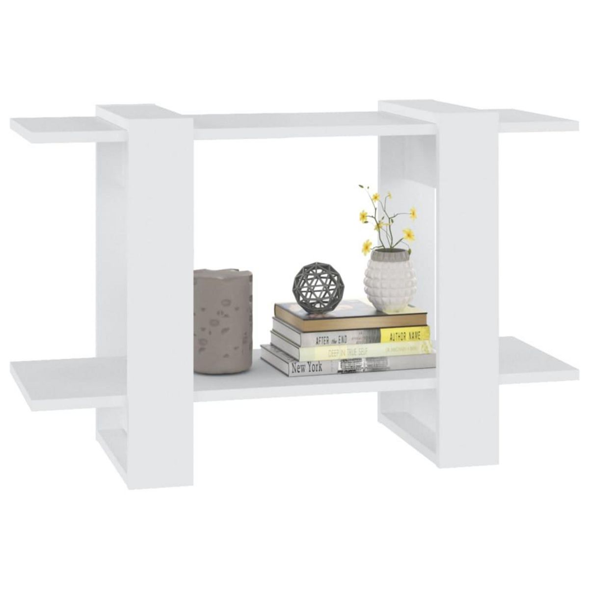 VIDAXL Bibliotheque/Separateur de piece Blanc 80x30x51 cm