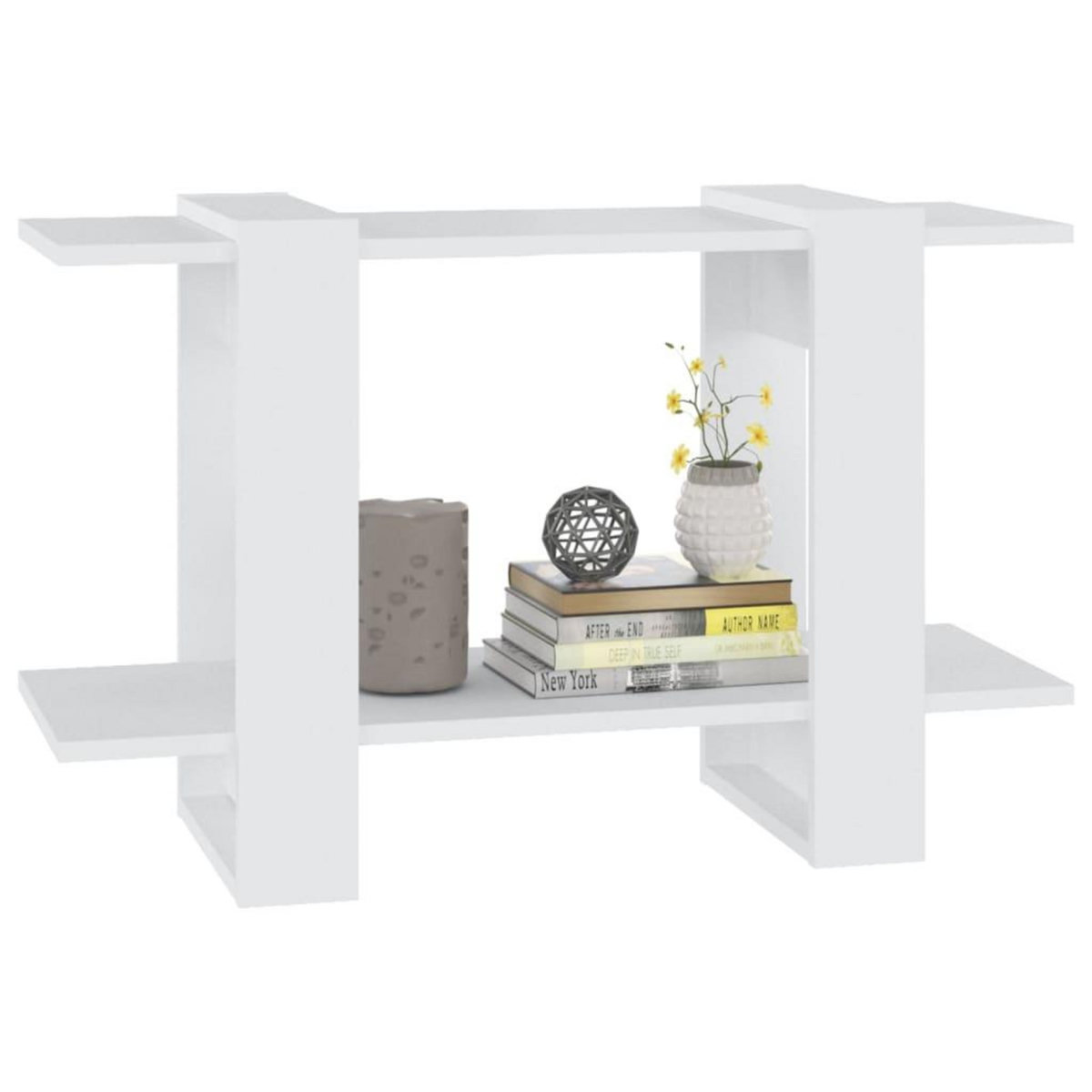 VIDAXL Bibliotheque/Separateur de piece Blanc 80x30x51 cm