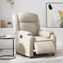 Voir la diapositive 1 : VIDAXL Fauteuil inclinable electrique Creme Similicuir