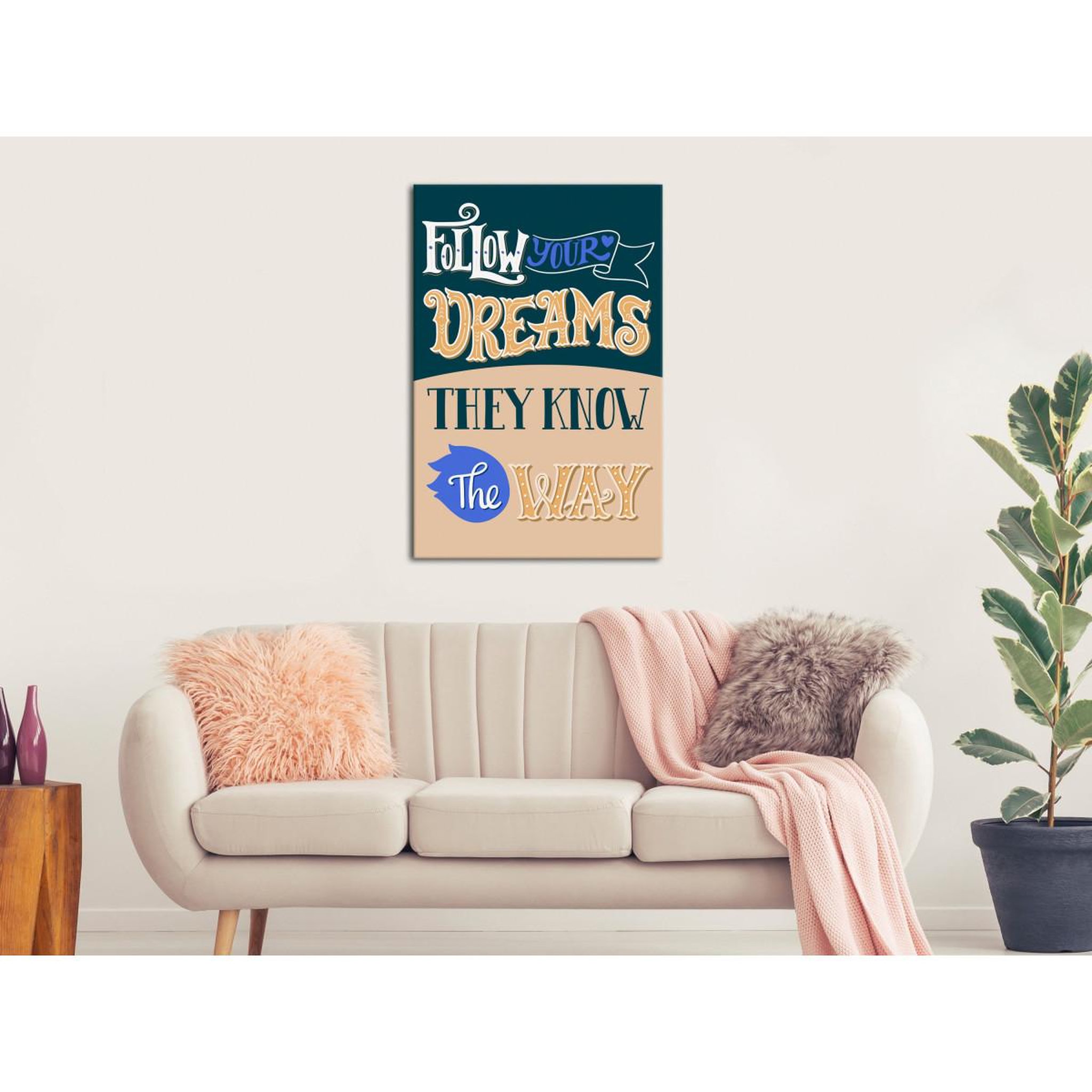 Voir la diapositive 2 : Paris Prix Tableau Imprimé  Follow Your Dreams