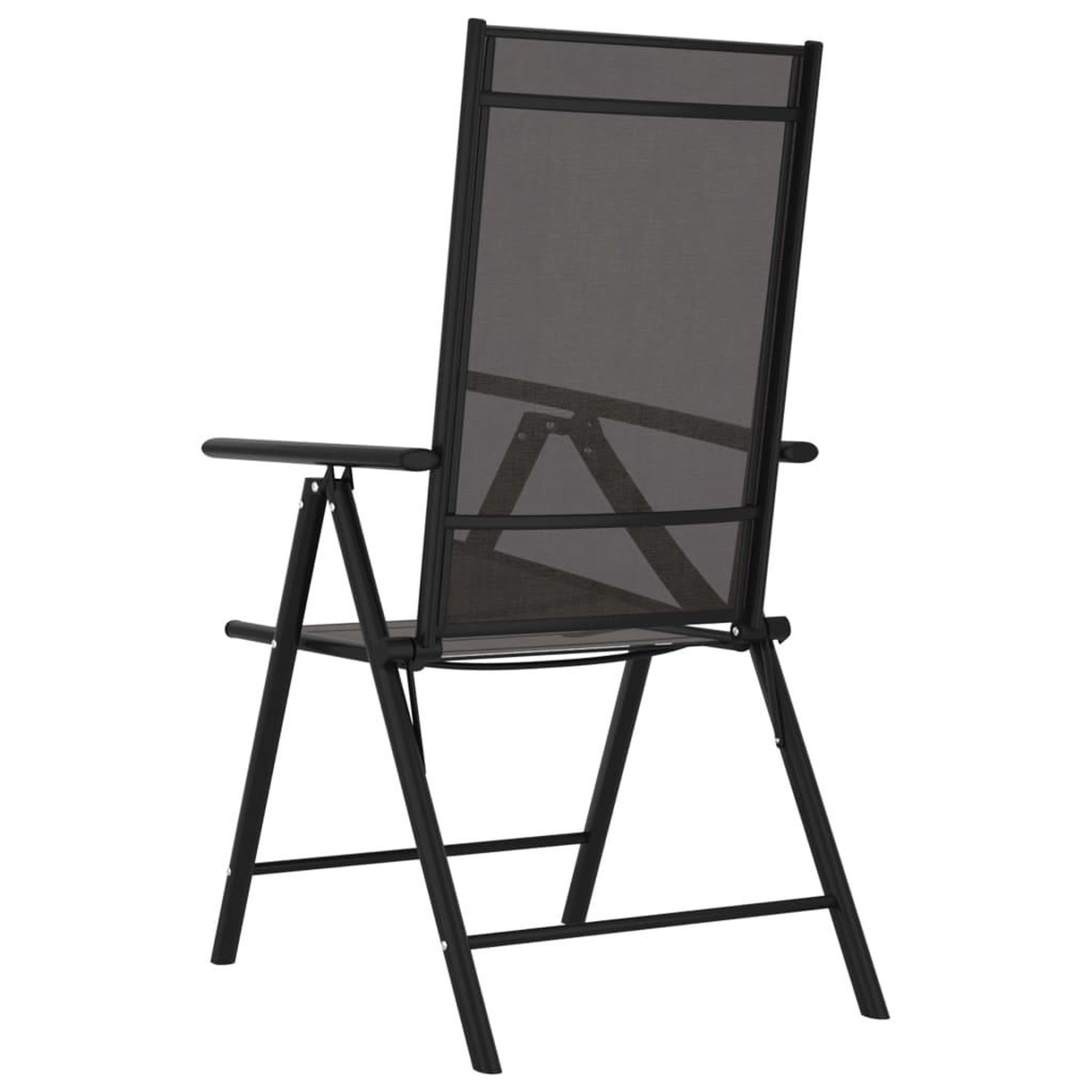Voir la diapositive 5 : VIDAXL Chaises de jardin pliables lot de 6 Textilene Noir