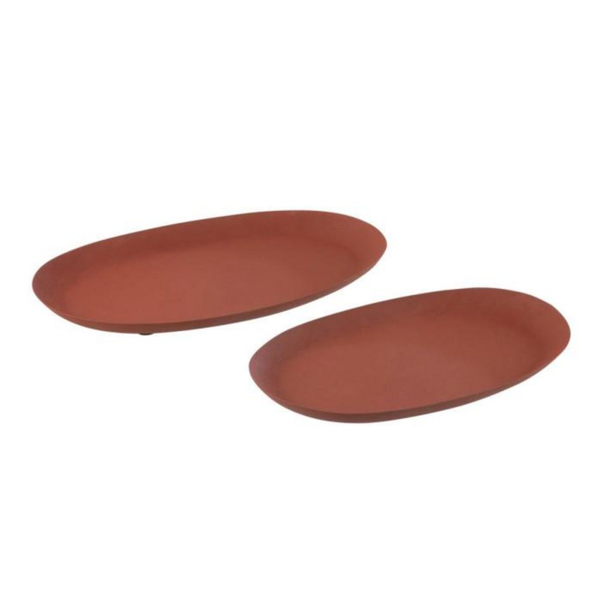 Paris Prix Lot de 2 Plateaux en Métal  Lise  54cm Rouille