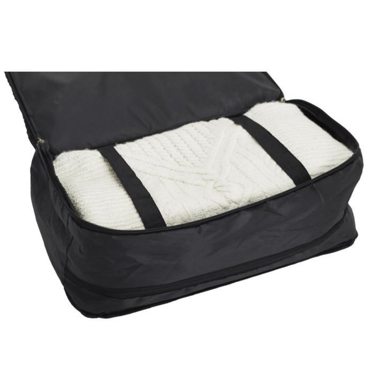 Paris Prix Penderie de Voyage Filet  Pliable  57cm Noir