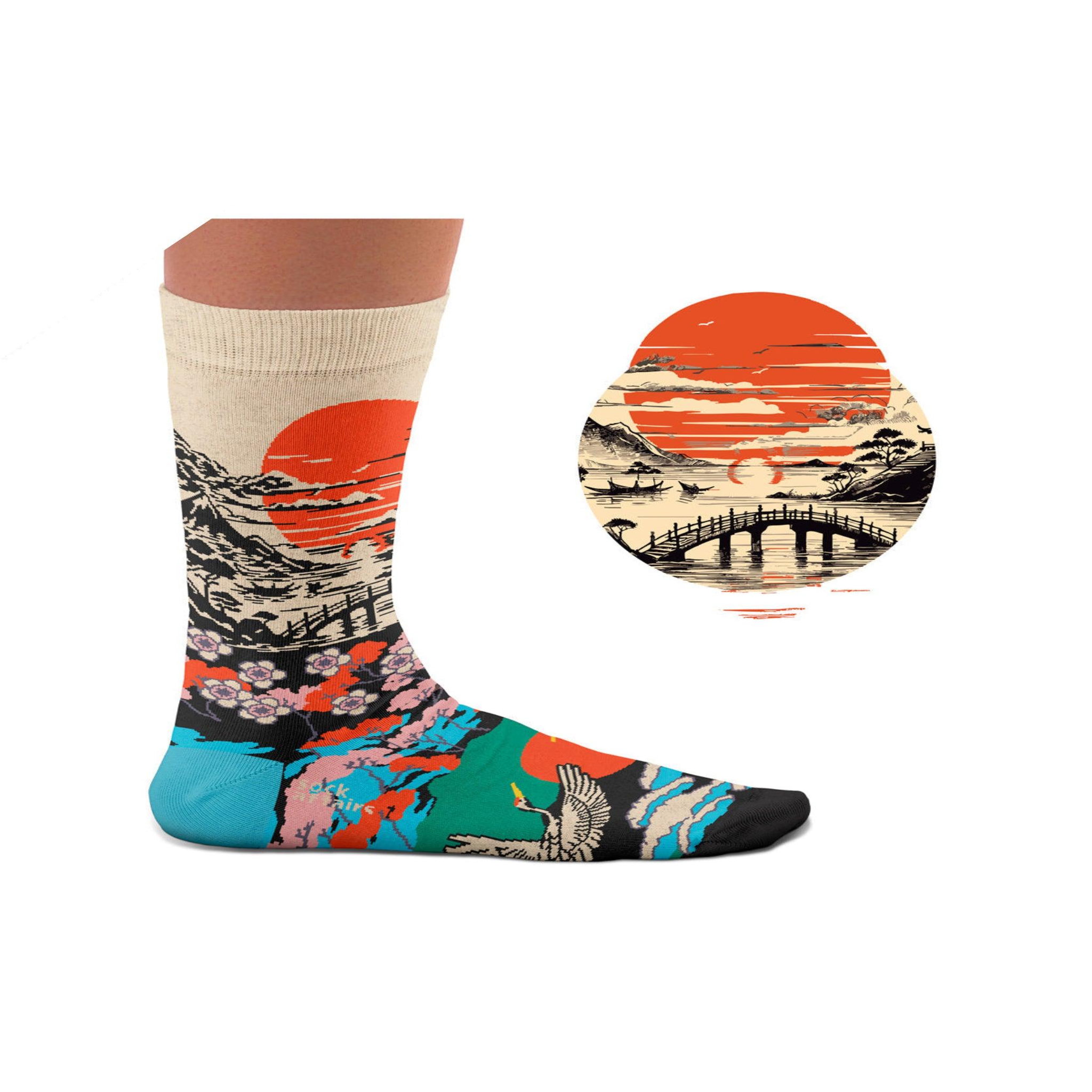 Voir la diapositive 3 : SOCK AFFAIRS Chaussettes japanese sunrise