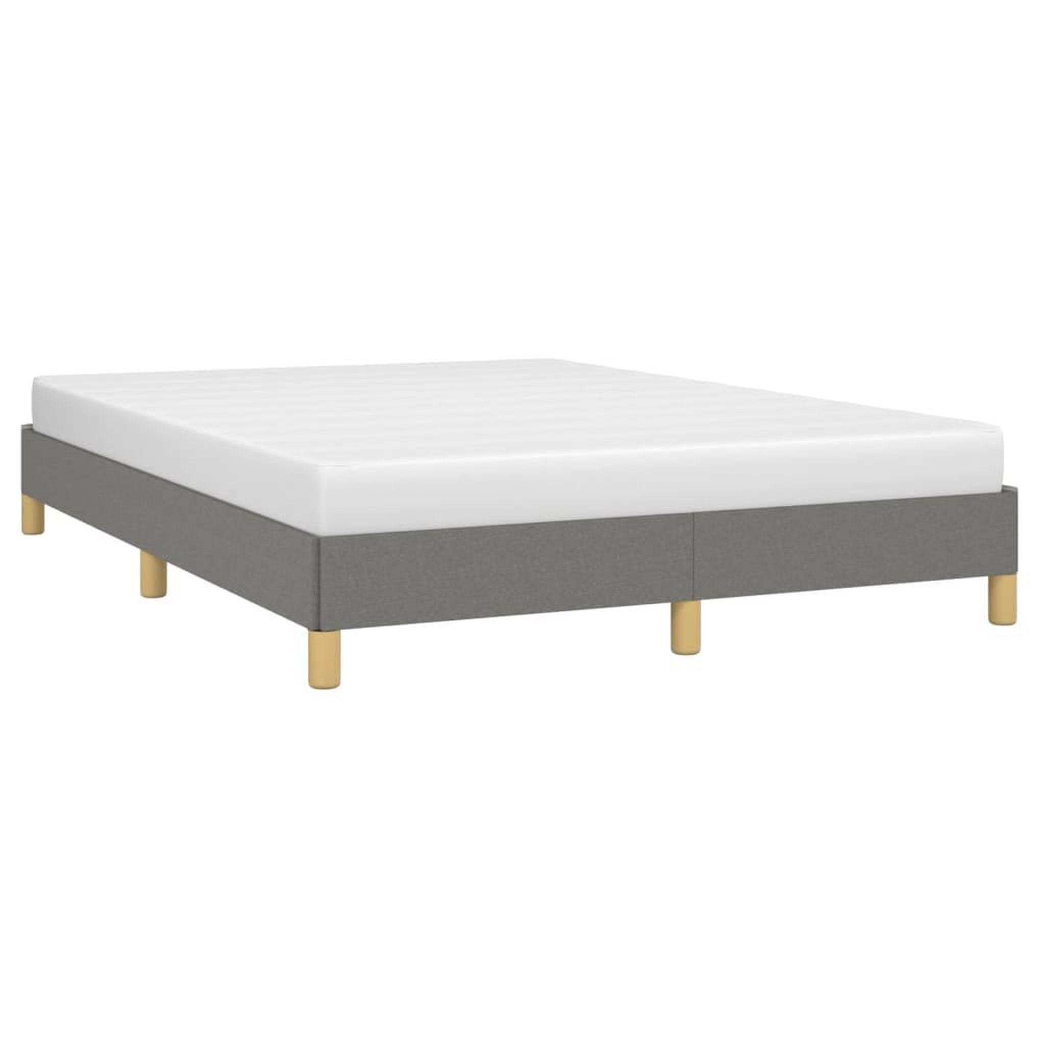 Voir la diapositive 3 : VIDAXL Cadre de lit sans matelas gris fonce 140x200 cm tissu
