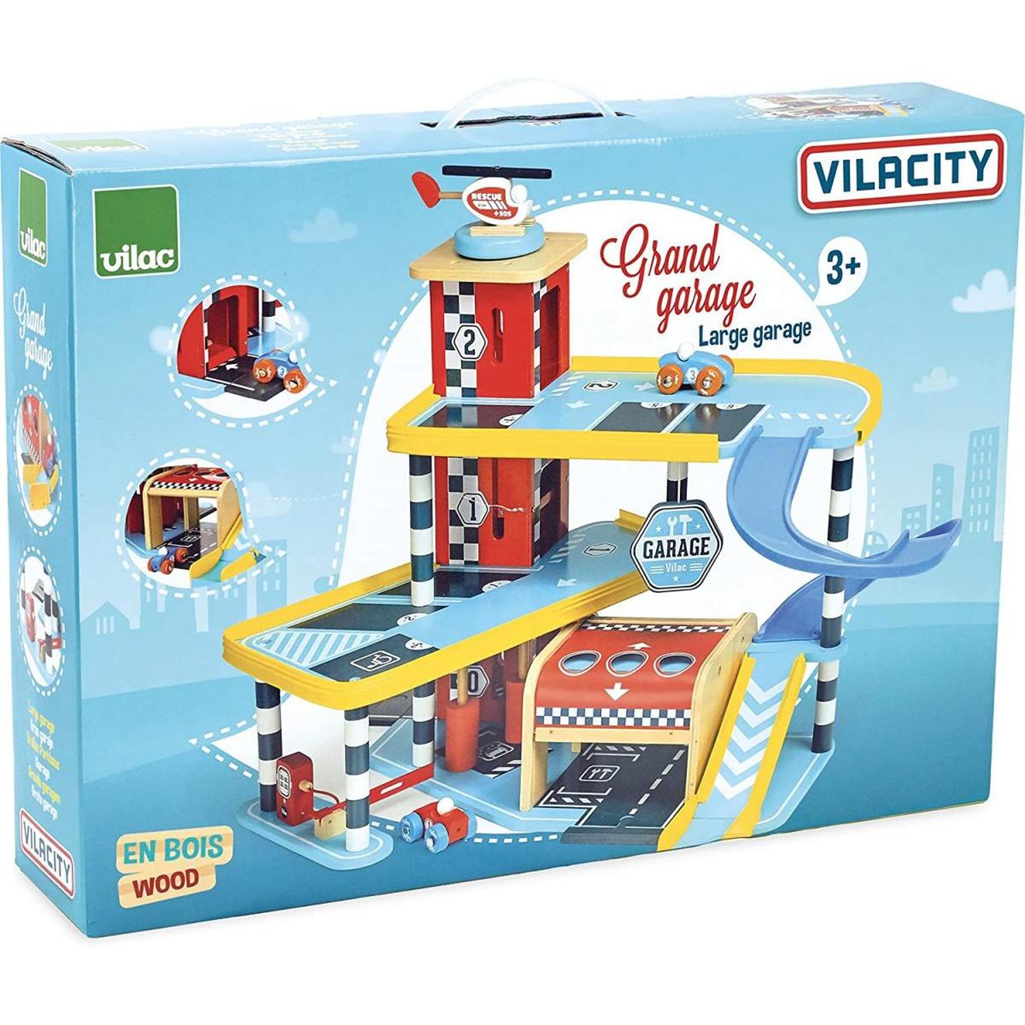 Voir la diapositive 2 : Vilac Grand garage en bois ity