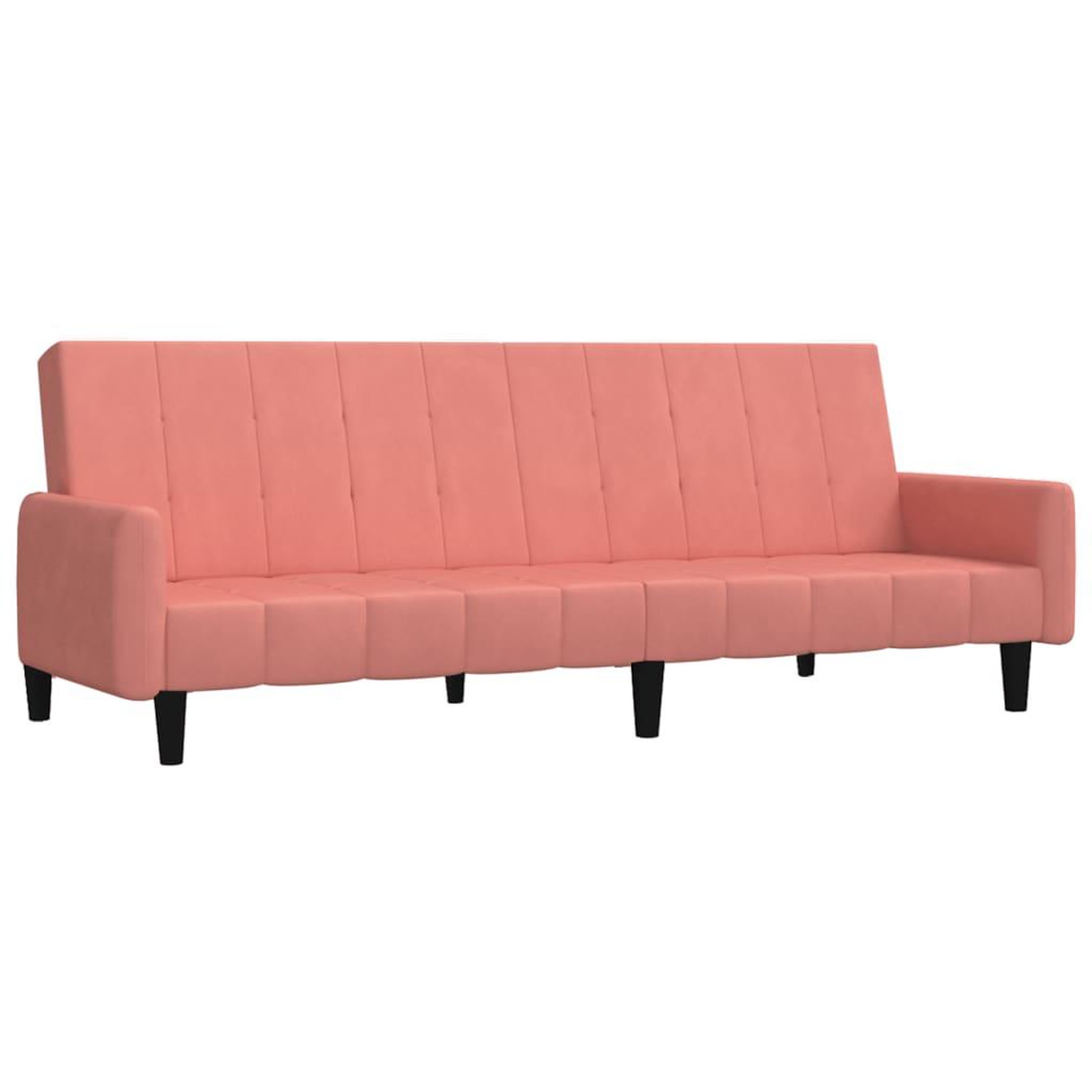 Voir la diapositive 2 : VIDAXL Canape-lit a 2 places rose velours