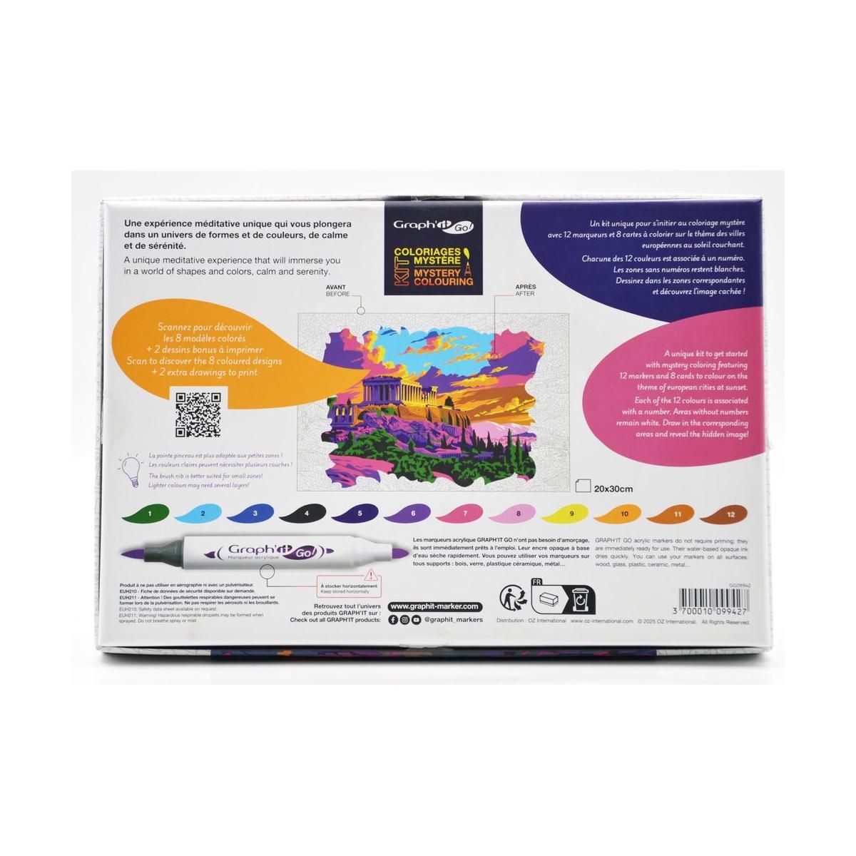 Oz International GRAPH'IT GO Kit Coloriage Mystère - CITY SUNSET